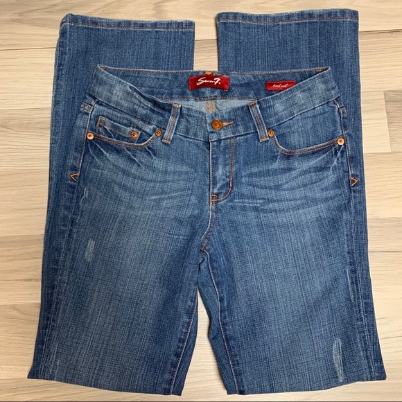 Seven7 Blue Denim Bootcut Jeans - Picture 2 of 5